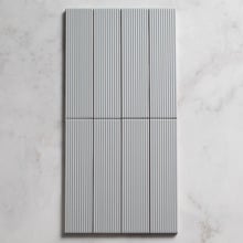 Hiroshi Stripe Matt Blue Subway Ceramic Tile